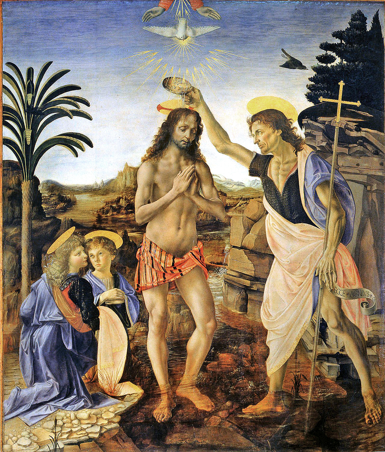 1280px-Verrocchio,_Leonardo_da_Vinci_-_Battesimo_di_Cristo